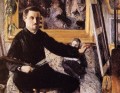 Autorretrato con caballete Gustave Caillebotte